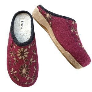 Taos Woolderness Cranberry Wool Clogs Slippers Women’s EU 40 / US 9–9.5 EUC